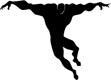 Kids carpet jumping superhero vinyl - TenStickers