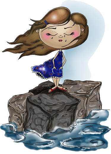 Kids carpet little girl by the sea - TenStickers