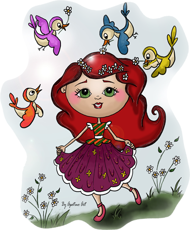 Kids carpet girl in the countryside - TenStickers