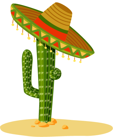 Kids carpet mexican hat nursery vinyl - TenStickers