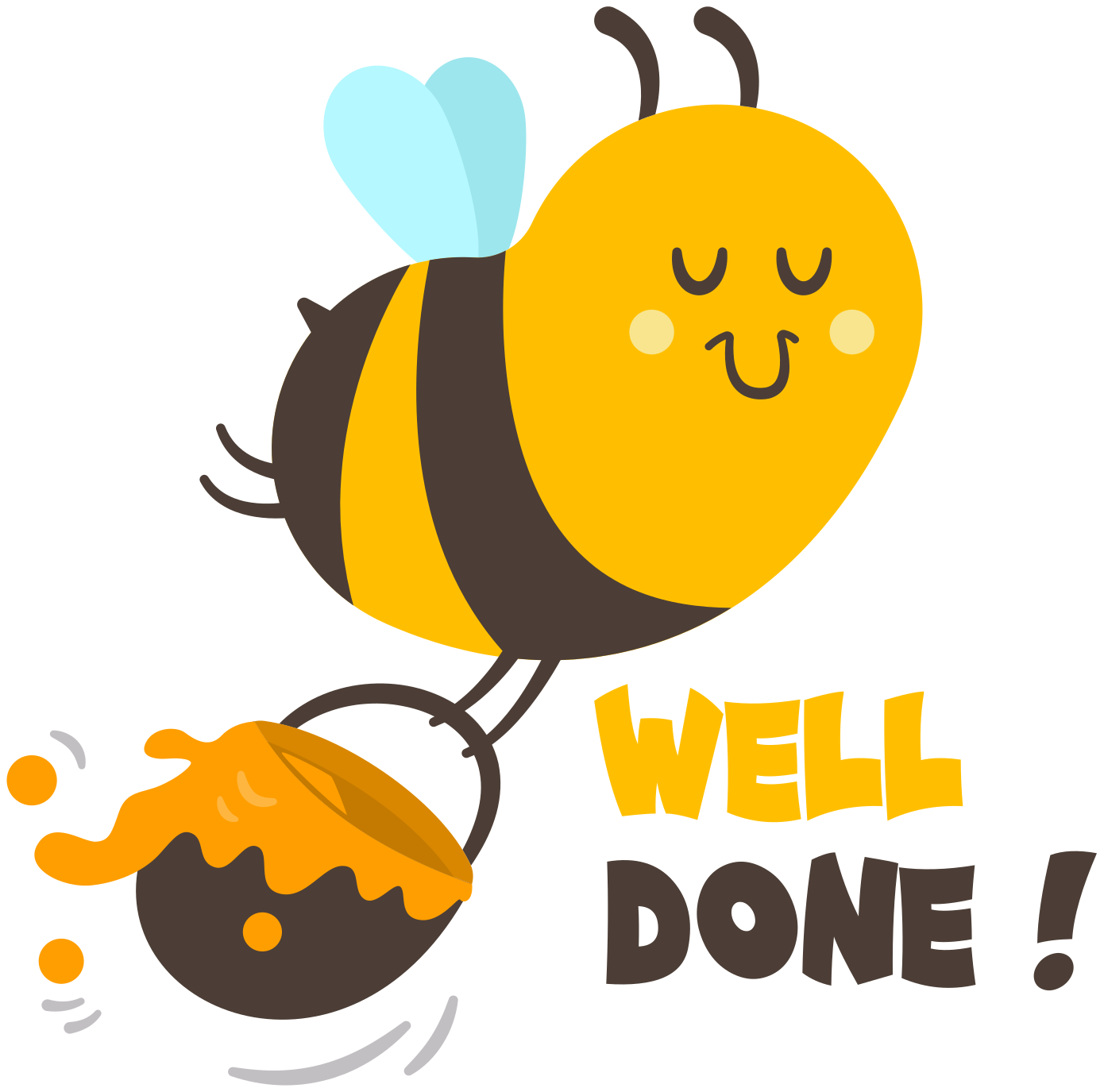 Kids carpet busy bee accomplished - TenStickers