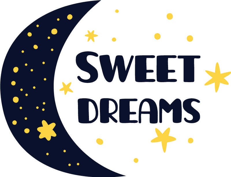 Kids carpet sweet dreams with moon and stars - TenStickers