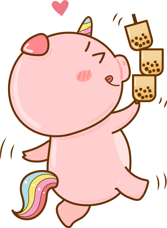 Kids carpet cartoon pig unicorn - TenStickers