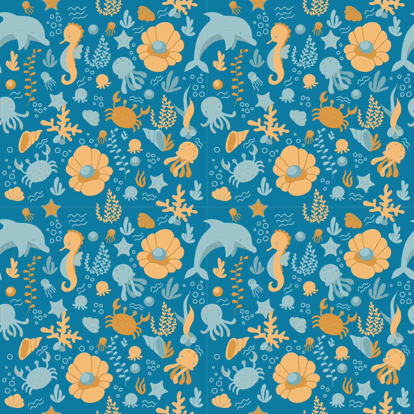 Kids carpet ocean adventure - TenStickers