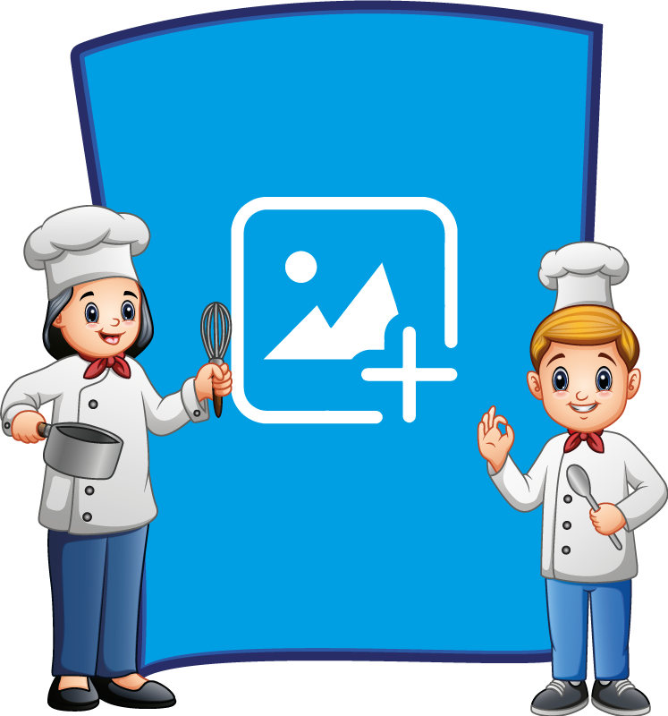 Kids carpet kid chef photo frame - TenStickers