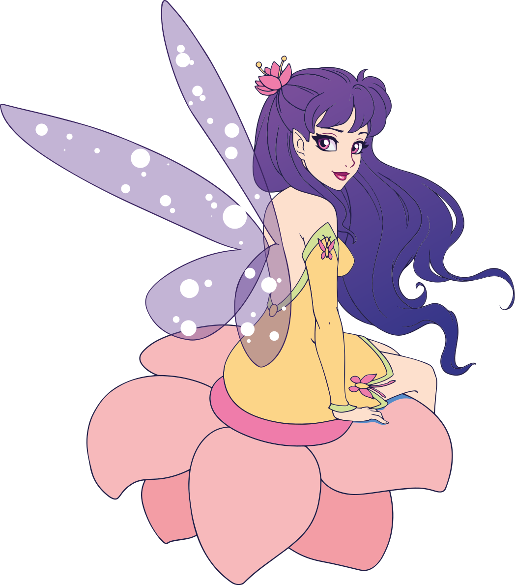 Kids carpet featuring a cute fairy on a flower - TenStickers