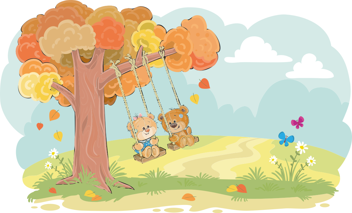 Kids carpet teddy bears in the woods - TenStickers