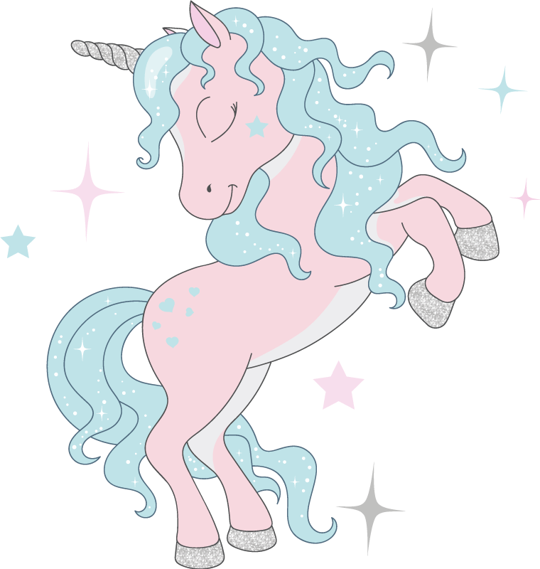 Kids carpet glimmer unicorns design - TenStickers