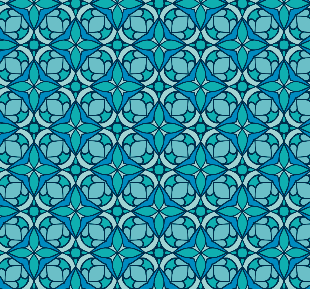 Bathroom mat in blue bathroom wallpaper design - TenStickers