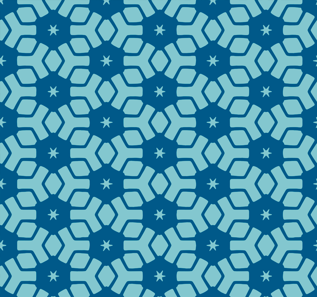 Bathroom mat with blue tile design - TenStickers