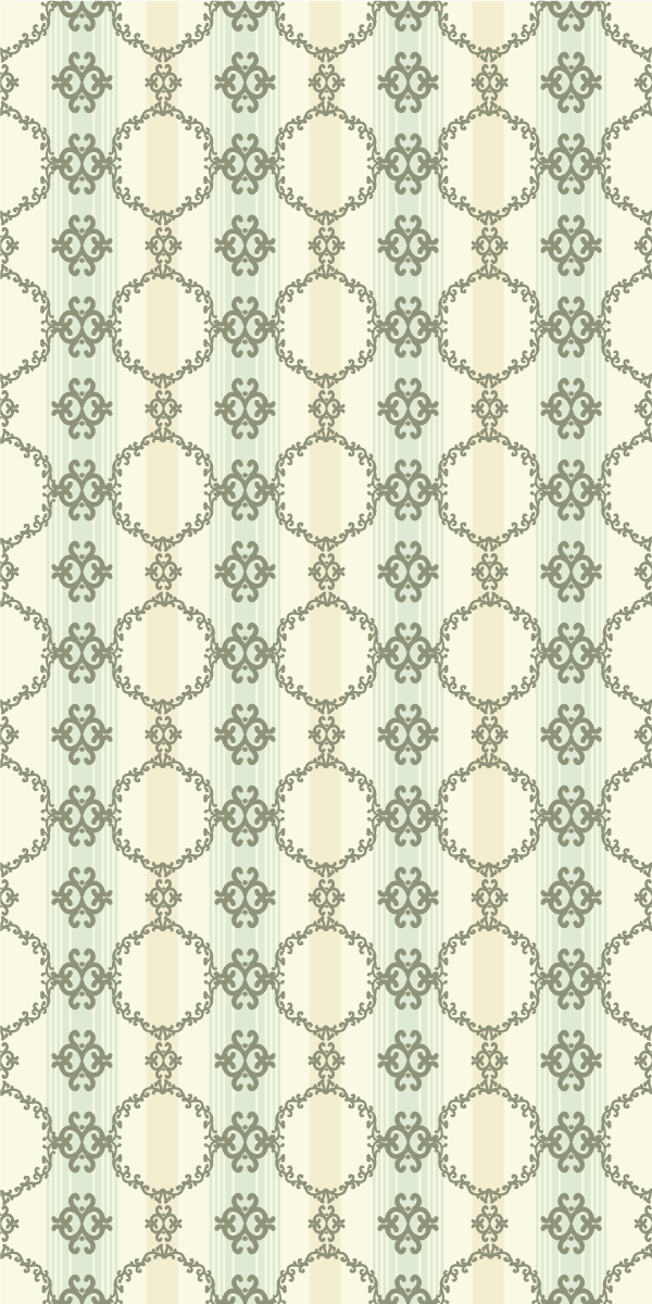 Vintage french striped floral pattern bathroom mat - TenStickers