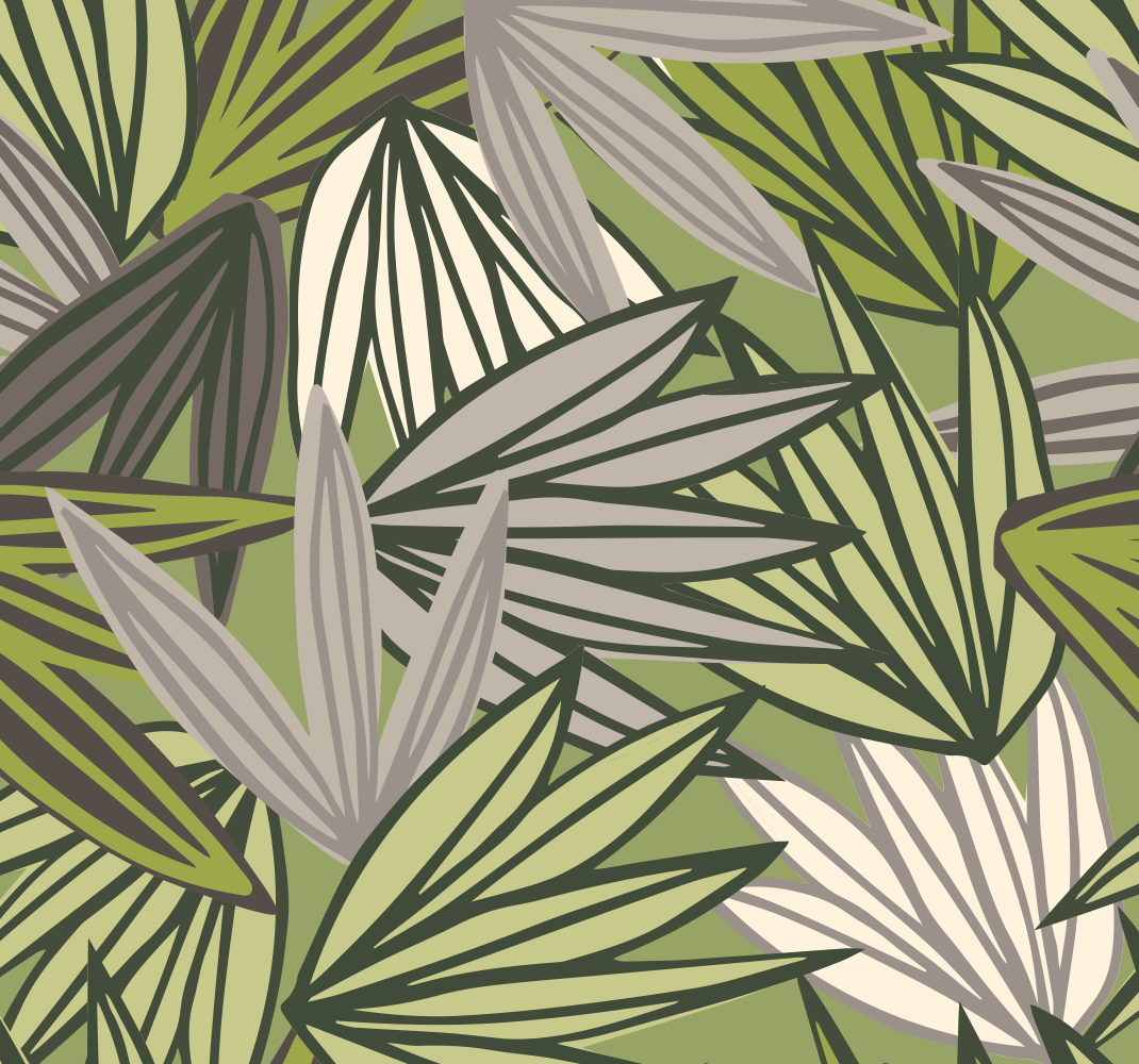 Bathroom mat jungle wallpaper with trees no fruit - TenStickers