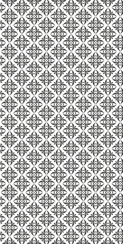 Bathroom mat with black tile pattern - TenStickers