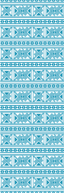 Blue pattern bathroom mat - TenStickers