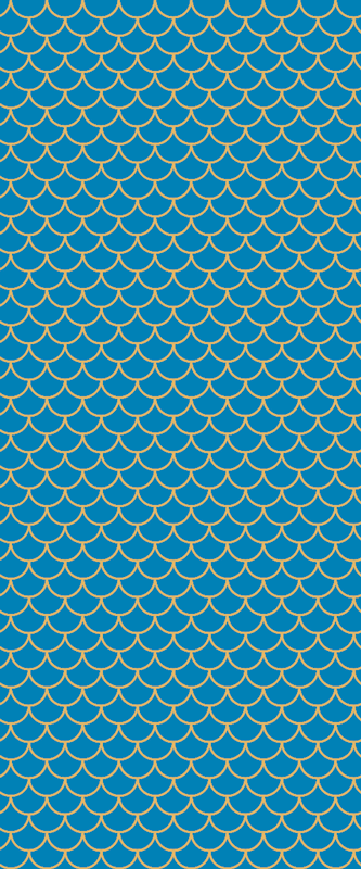 Bathroom mat in blue fish scales pattern - TenStickers