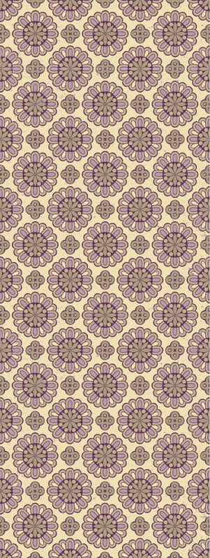 Bathroom mat in purple ethnic style mandala - TenStickers