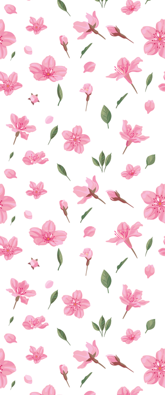 Watercolor pastel pink blossom flowers bathroom mat - TenStickers
