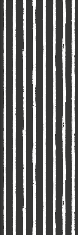 Bathroom mat with modern black and white lines - TenStickers