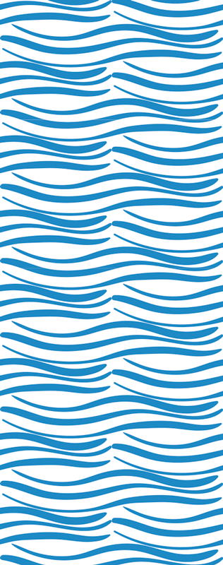 Bathroom mat with small waves pattern - TenStickers