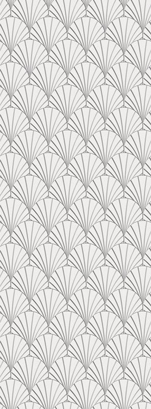 Bathroom mat with art deco white shells design - TenStickers