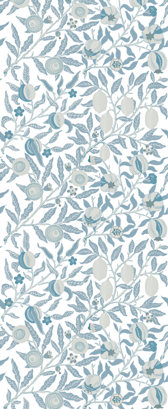 Bathroom mat in victorian blue floral design - TenStickers