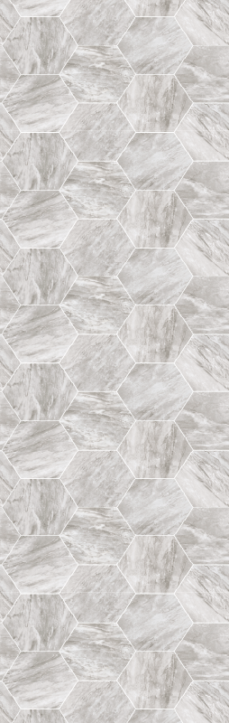 Gold marble hexagonal pattern bathroom mat - TenStickers