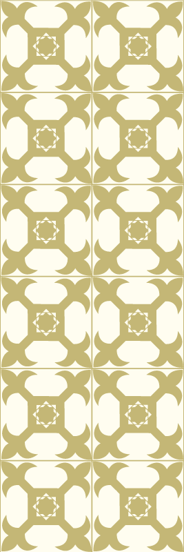 Bathroom mat with vibrant elegant tile design - TenStickers