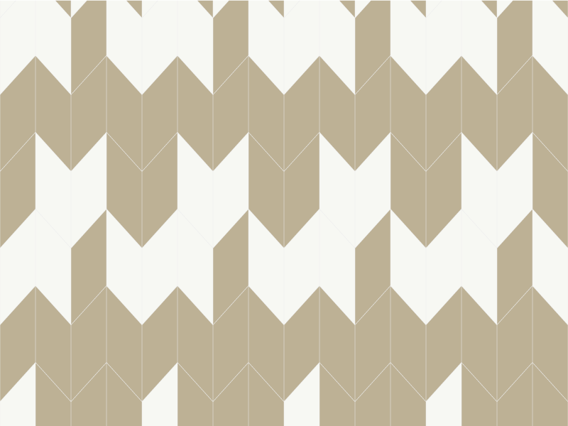 Bathroom mat in white and beige geometric design - TenStickers