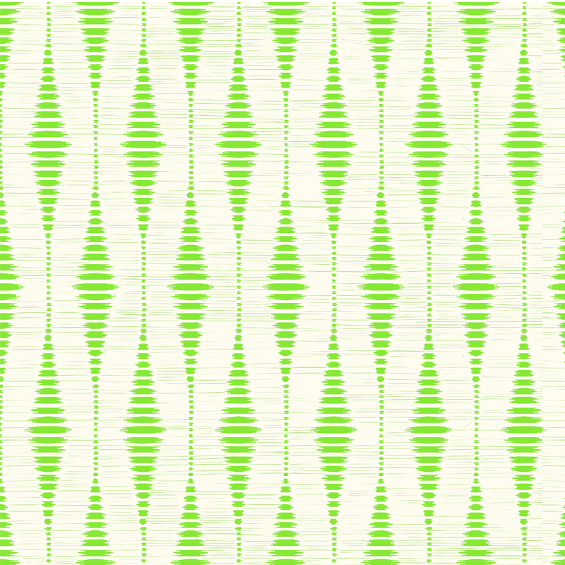 Geometric rug in green rabaul ikat design - TenStickers