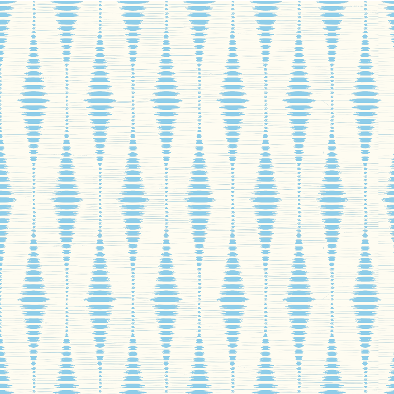 Geometric rug in light blue rabaul ikat design - TenStickers
