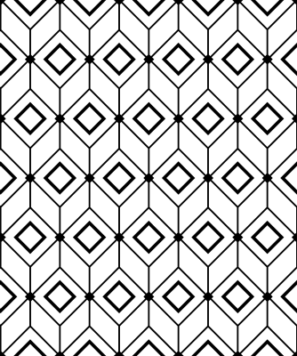 Geometric rug with modern diamond patterns - TenStickers