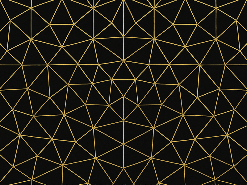 Midnight gold geometric rug - TenStickers