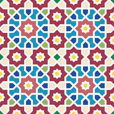 Bathroom mat arab hydraulic tile wall - TenStickers