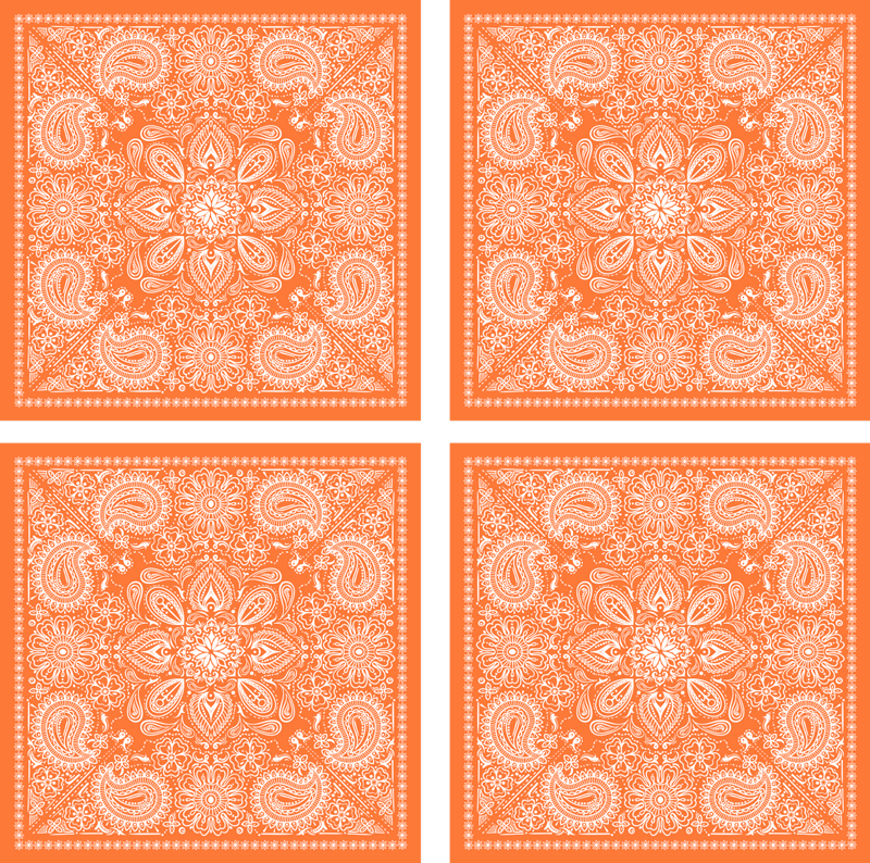 Paisley tile bathroom mat - TenStickers