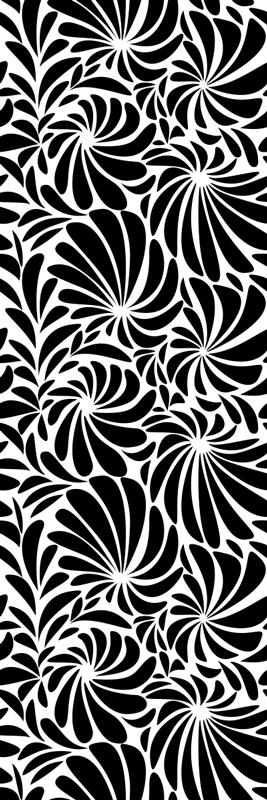 Hojas blancas bathroom mat - TenStickers