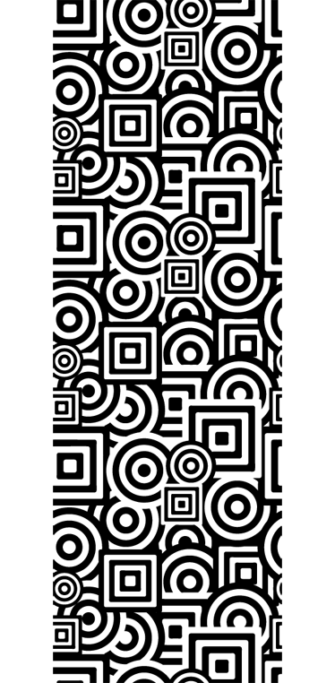 Bathroom mat concentric shape decorative vinyl - TenStickers