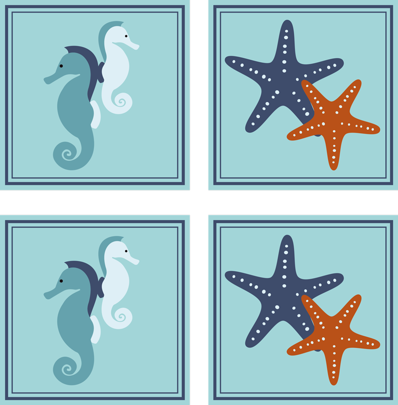 Marine style bathroom mat - TenStickers