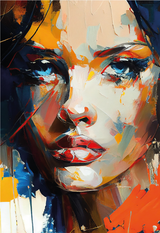 Colorful face painting bathroom mat - TenStickers