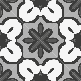 Bathroom mat in hydraulic gray gracia style - TenStickers