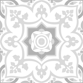 Bathroom mat in moroccan gray tile design - TenStickers