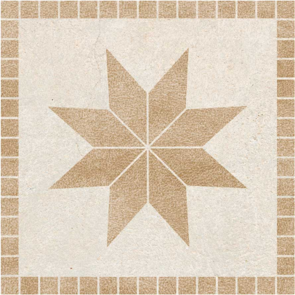 Brown star tile bathroom mat - TenStickers