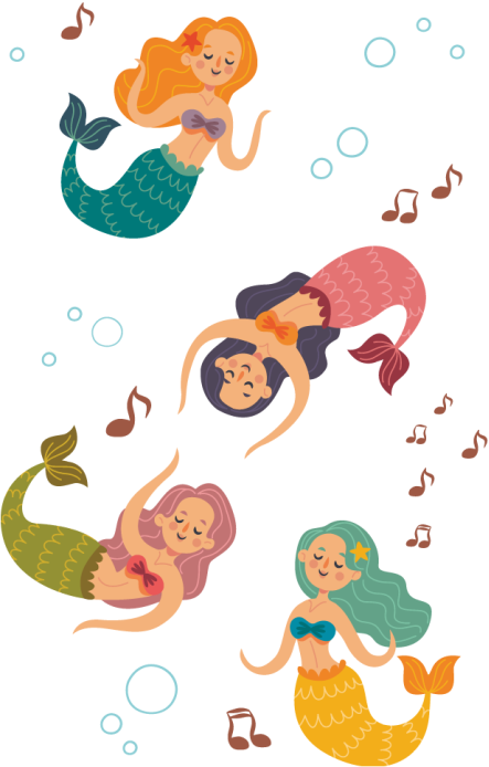 Dancing mermaids bathroom mat - TenStickers