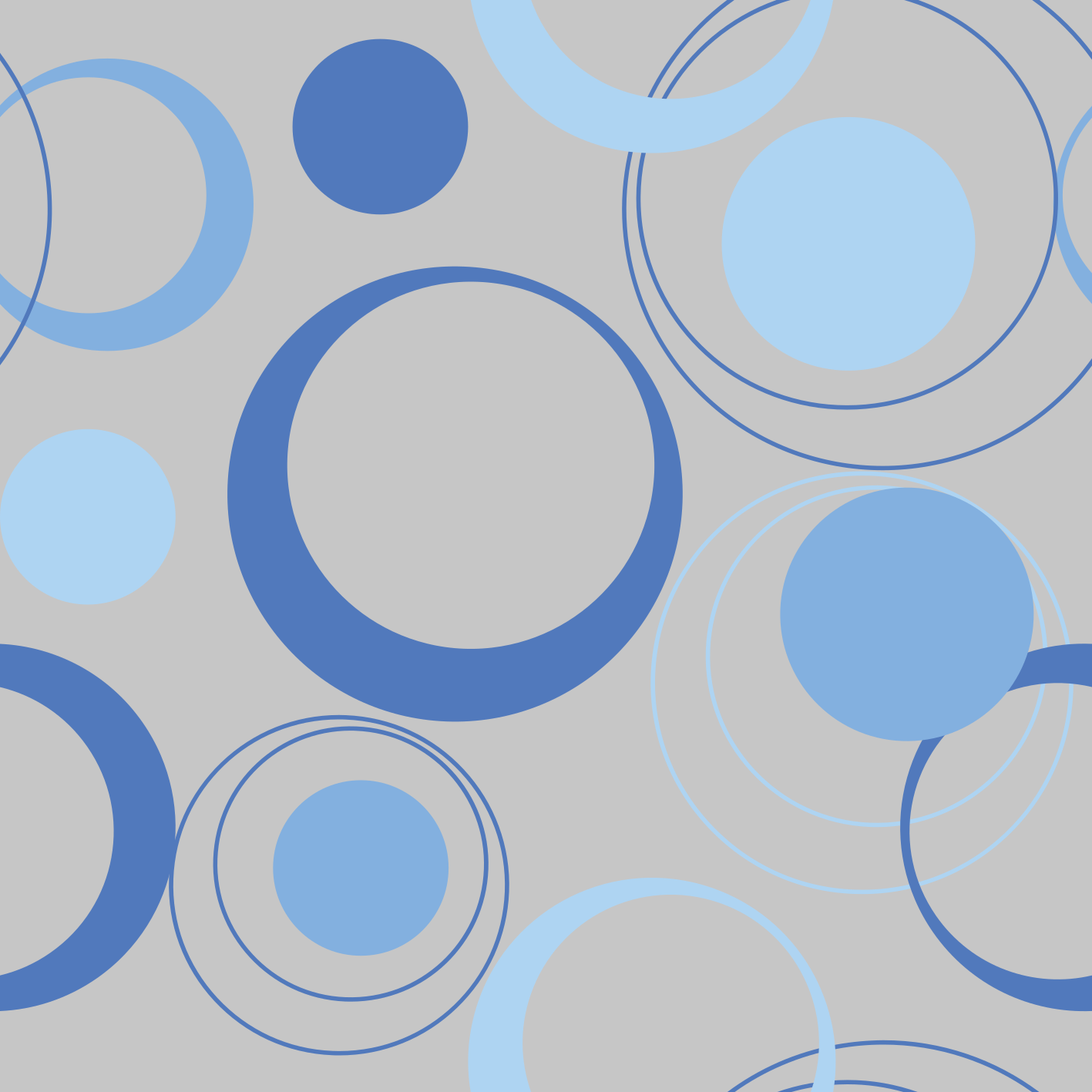 Minimal blue bubbles bathroom mat - TenStickers