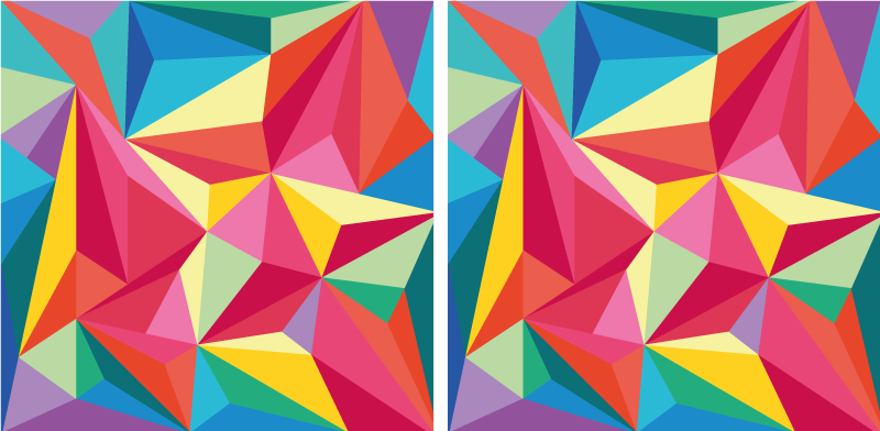 Multicolor geometric bathroom mat - TenStickers