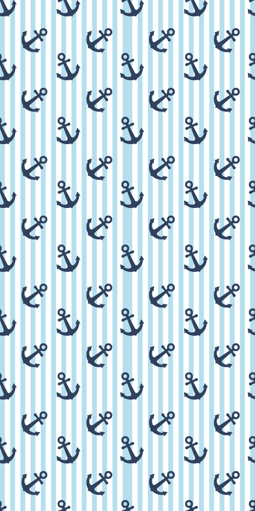 Bathroom mat with navy blue vertical stripes - TenStickers