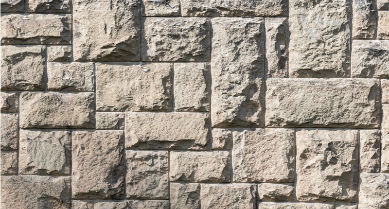 Bathroom mat in grey rustic stone wall design - TenStickers