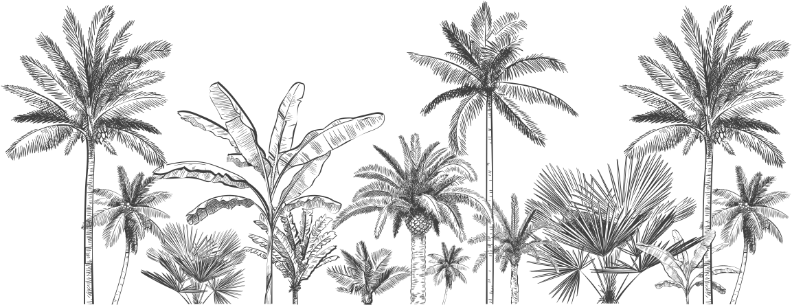 Bathroom mat tropical trees design - TenStickers