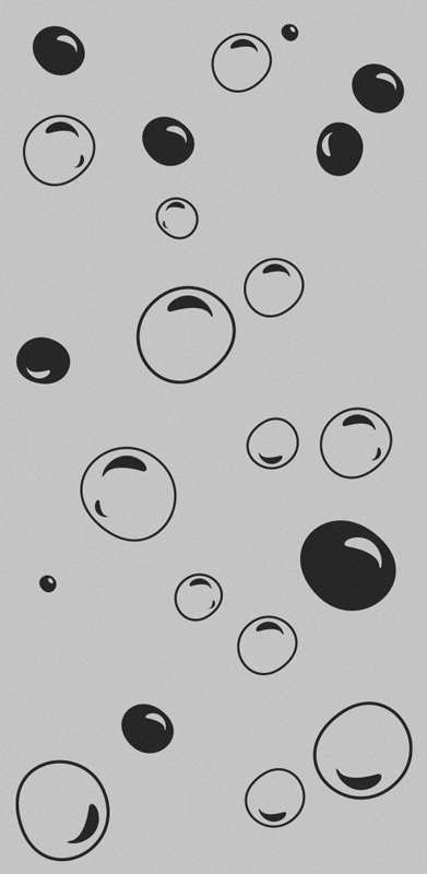 Bubbles printed on translucent bathroom mat - TenStickers
