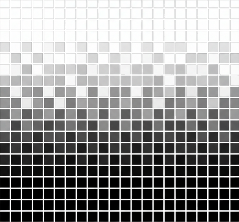 Bathroom mat with miniature monochrome square mosaics - TenStickers