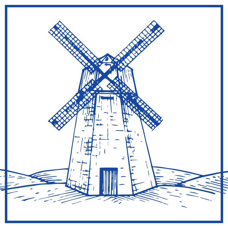 Kitchen vinyl mat delft blue mill design - TenStickers
